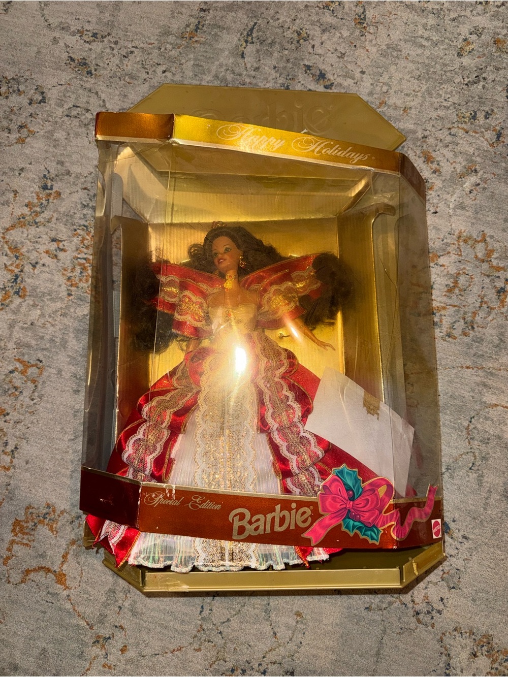 Barbie Holiday Collector Doll in Red & Gold Gown